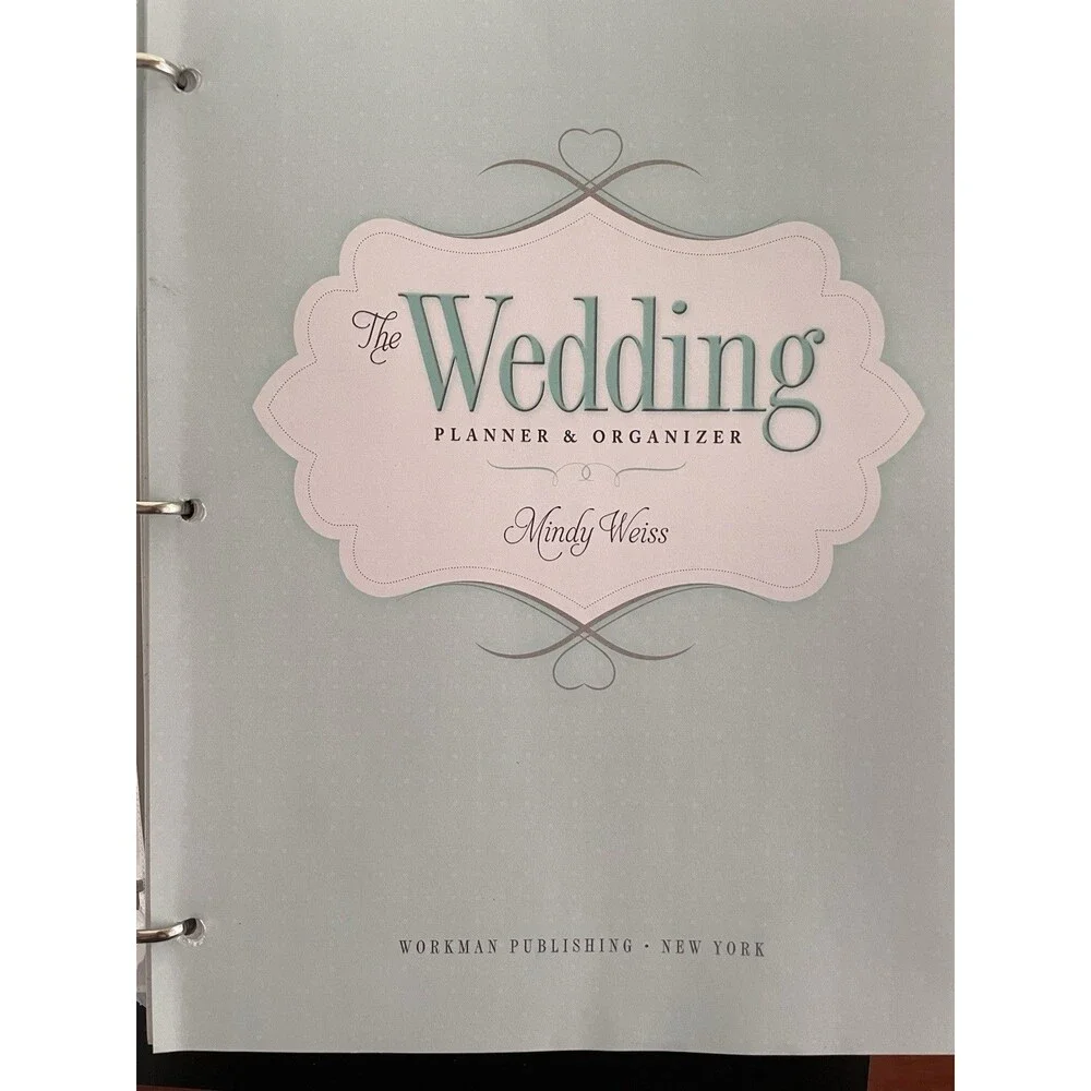 Wedding‎ Planner & Organizer Hardcover Mindy Weiss Ring Binder Illustrated New